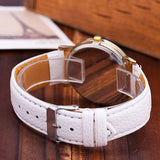 Fashion Women's World Map Leather Strap Analog Quartz Wrist Watch